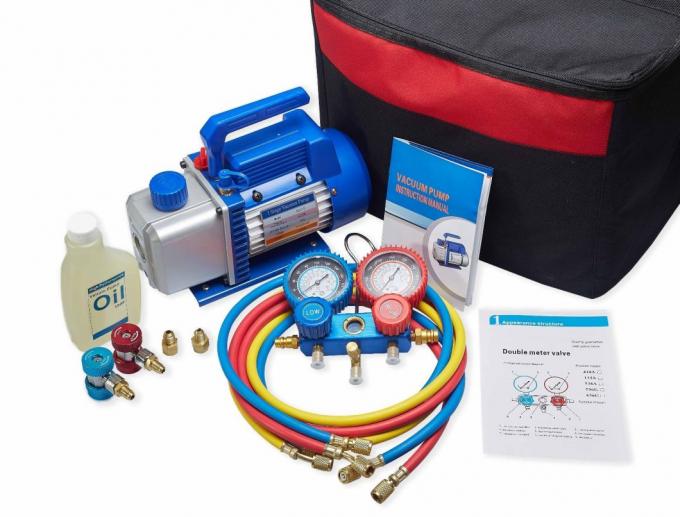 Blue Red Steel Refrigeration Manifold Gauge R12 Bộ đo đa dạng 0