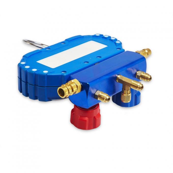 Blue Red Steel Refrigeration Manifold Gauge R12 Bộ đo đa dạng 2