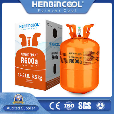 Chất lượng 99.99% Isobutane R600A chất làm mát Không mùi 6,5kg R600a chất làm lạnh nhà máy